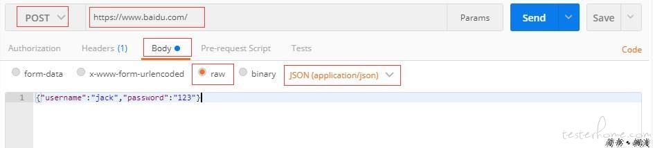 json提交示例