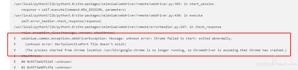 在本地运行没有问题，放在Linux 环境就报错无法启动Chrome · Testerhome